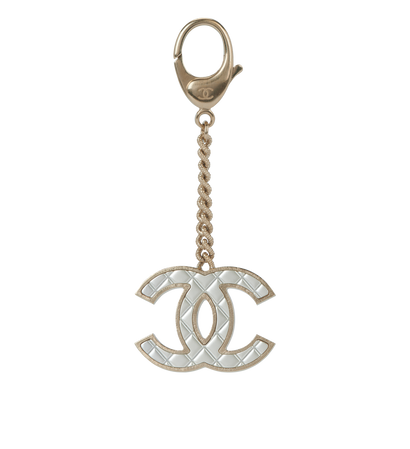 Chanel B16 P CC Key Chain, front view